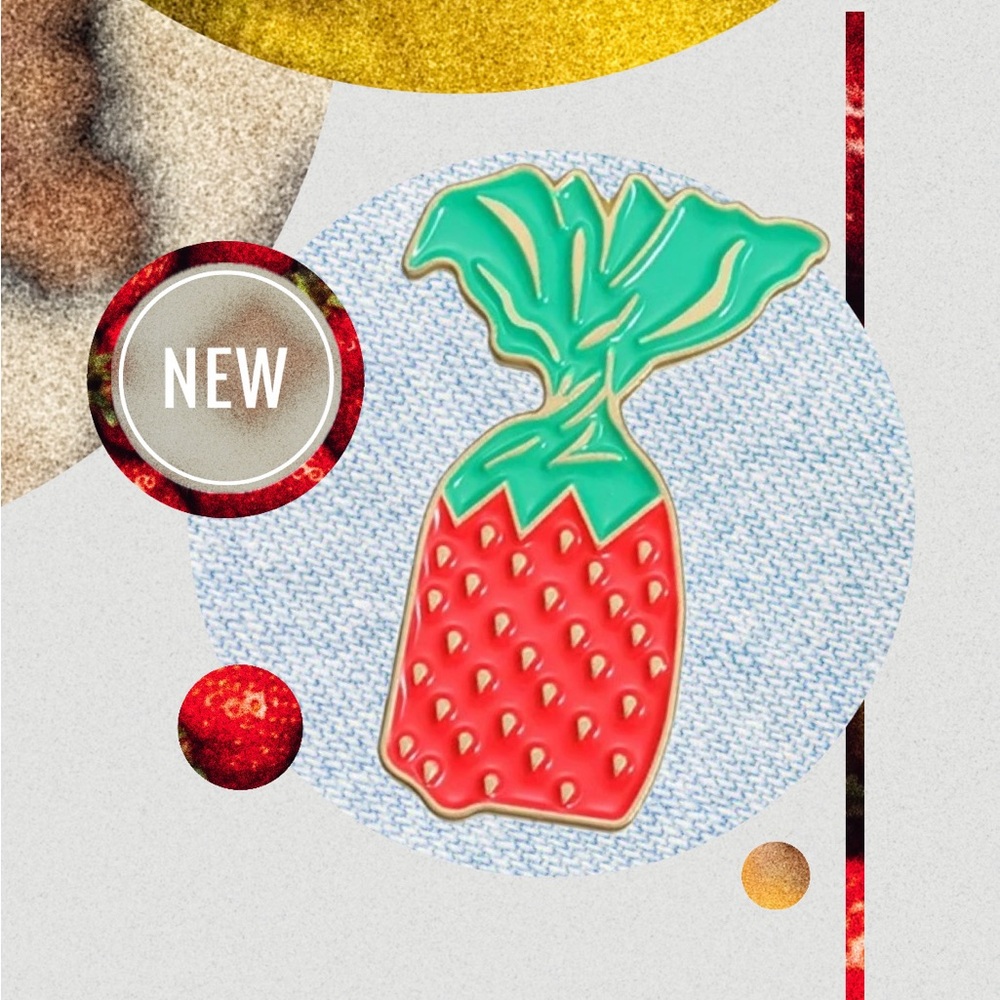 Grandma's Candy Enamel Pin - Strawberry